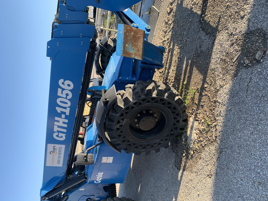 2018 Genie GTH-1056 Genie GTH-1056 w/Open ROPS, Solid Tires, Work Light/Beacon, 60" Carriage and Forks