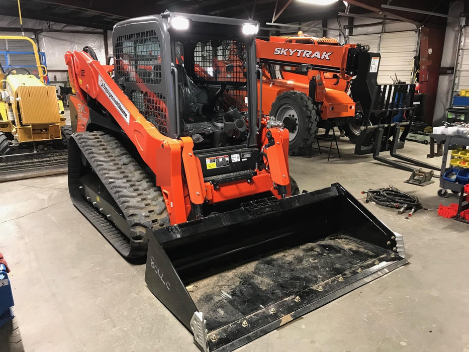 2019 Kubota SVL95-2S Cab/Heat/Air, Standard Tracks, Standard Flow w/Manual QC, 80" HD Bucket w/ Smooth Cutting Edge