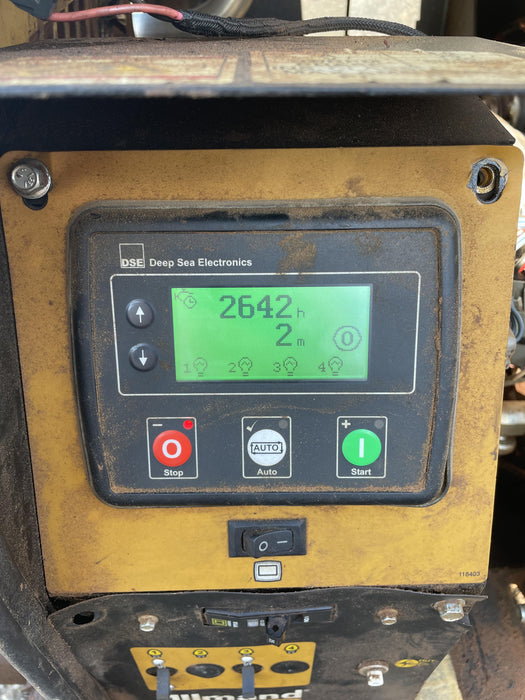 2022 Allmand NLV3GR (4) LED Light Fixture 350W, 23' Vertical Mast, 3kW Prime, Towable, Deep Sea L401, Leveling Jacks, Yanmar T4F 5.8hp