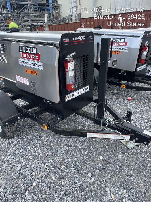 2024 Lincoln Electric LE400 Kubota V1505, Trlr, Cable Rack, Light Kit, ES Decals, T3