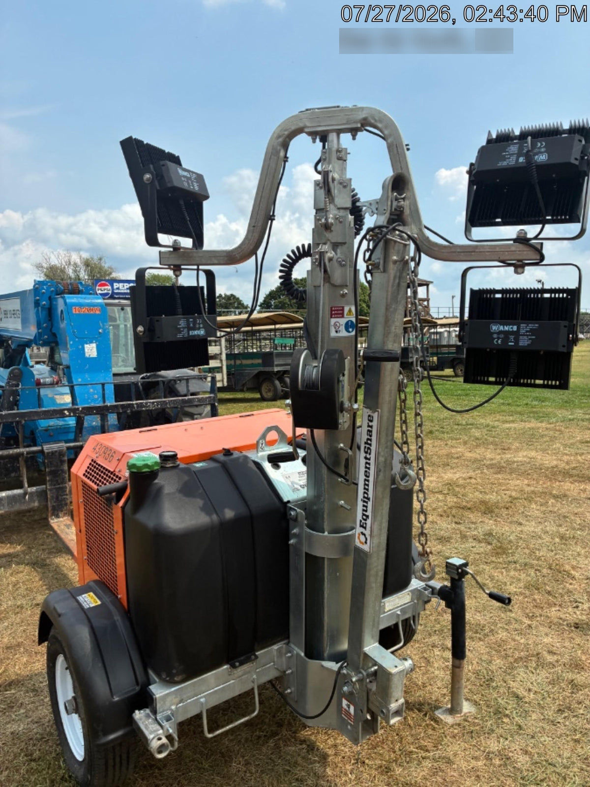 2024 Wanco WLTT-4MM4K Diesel, Deep Sea Controller, Shore Power Plug, Auto Start, (4) 350W LED Floodlights, 4kW Generator, 60 Gal Fuel Tank, 2" Ball, T3
