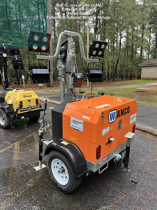 2024 Wanco WLTT-4MM4K Diesel, Deep Sea Controller, Shore Power Plug, Auto Start, (4) 350W LED Floodlights, 4kW Generator, 60 Gal Fuel Tank, 2" Ball, T3