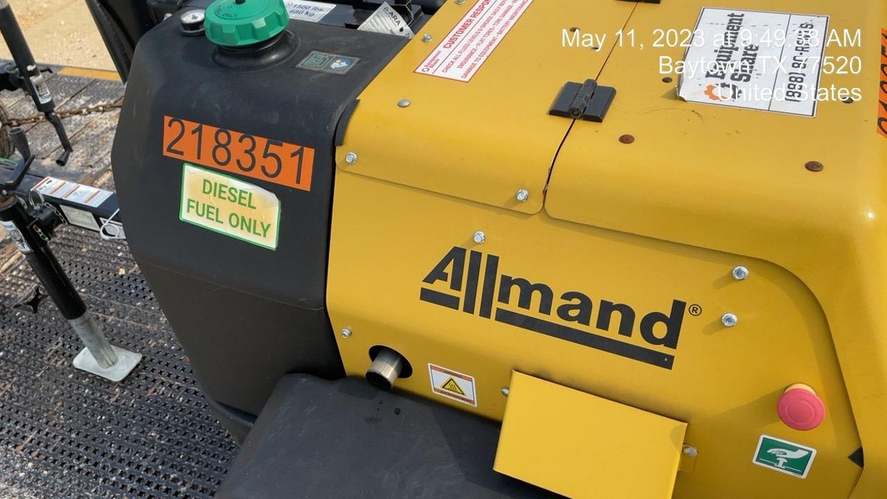 2022 Allmand NLV3GR (4) LED Light Fixture 350W, 23' Vertical Mast, 3kW Prime, Towable, Deep Sea L401, Leveling Jacks, Yanmar T4F 5.8hp