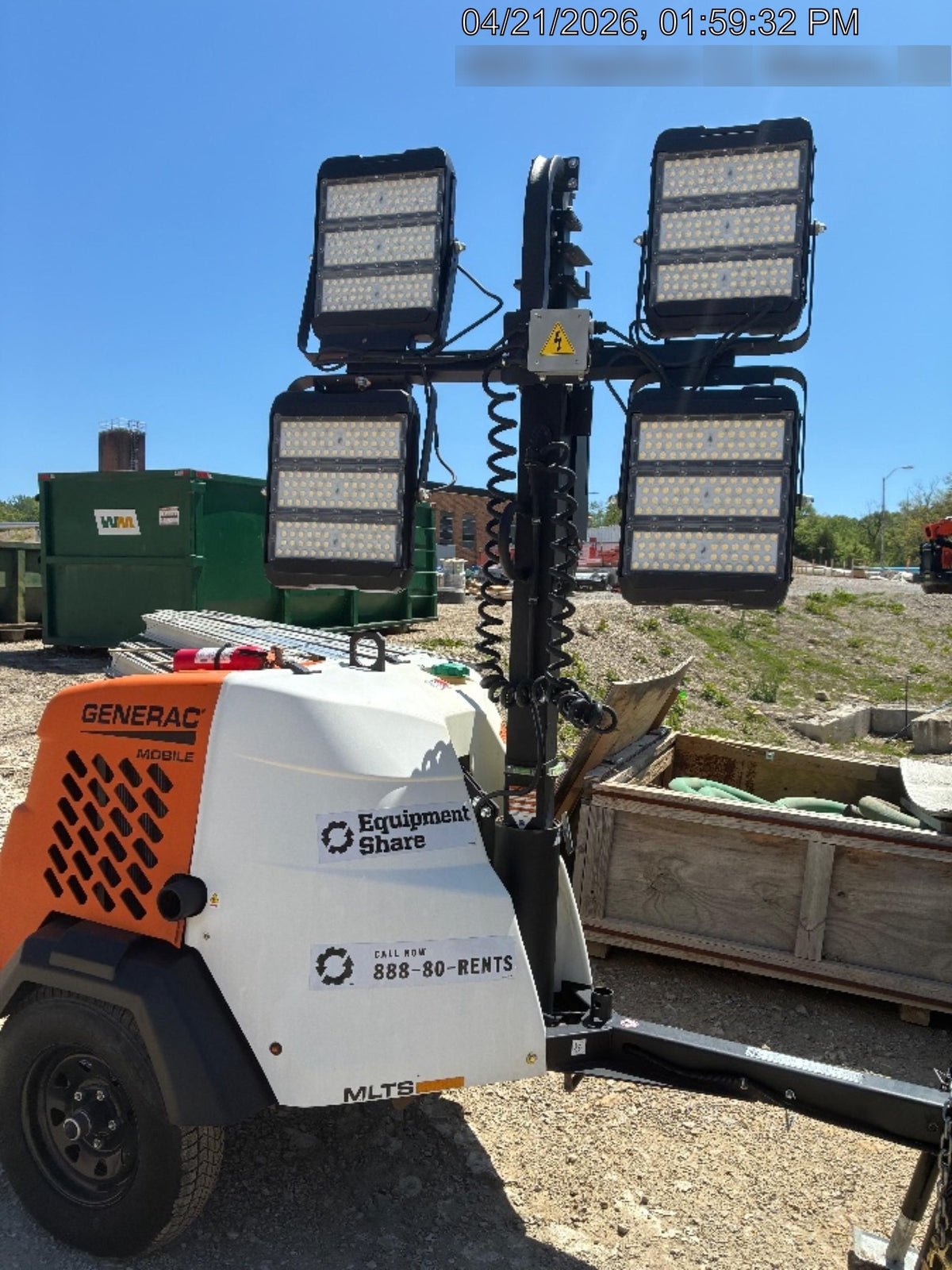 2024 Generac MLT2 Diesel, Flex Switch 120V Input, Powerzone Controller, 
(4) 320W LED Lights, 4kW Generator, 39.9 Gal Fuel Tank, 2" Ball, T3