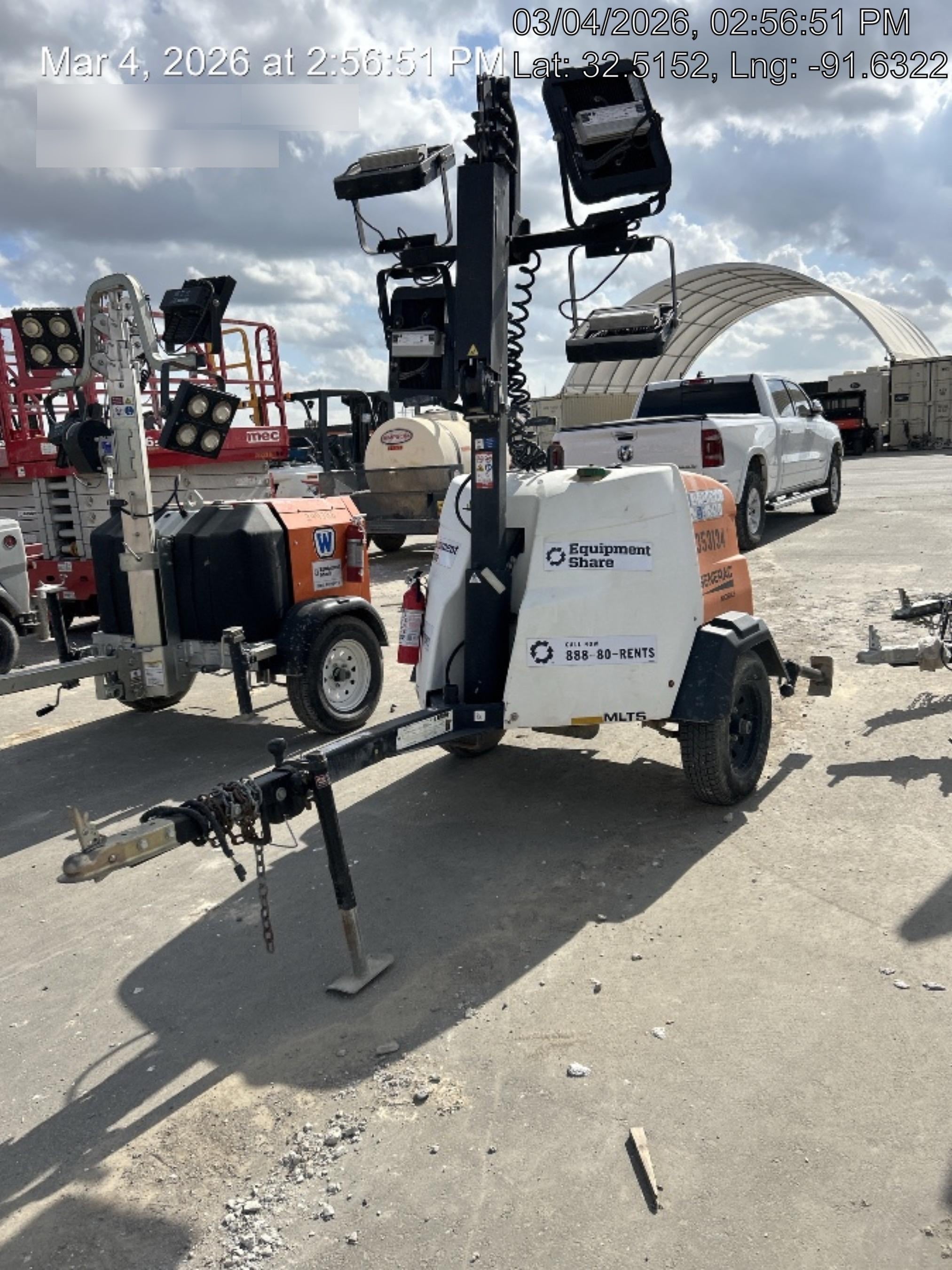 2023 Generac MLT2 Diesel, Flex Switch 120V Input, Powerzone Controller, (4) 320W LED Lights, 4kW Generator, 39.9 Gal Fuel Tank, 2" Ball, T3