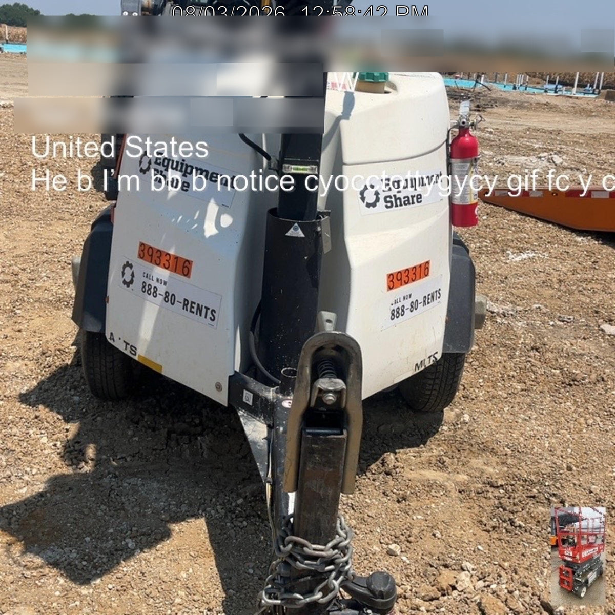2024 Generac MLT2 Diesel, Flex Switch 120V Input, Powerzone Controller, 
(4) 320W LED Lights, 4kW Generator, 39.9 Gal Fuel Tank, 2" Ball, T3