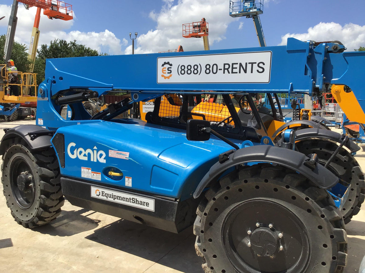 2019 Genie GTH-636 Canopy, Solid RT Tires, LED Work Lights, Beacon 60" QA Carriage, 48" Forks