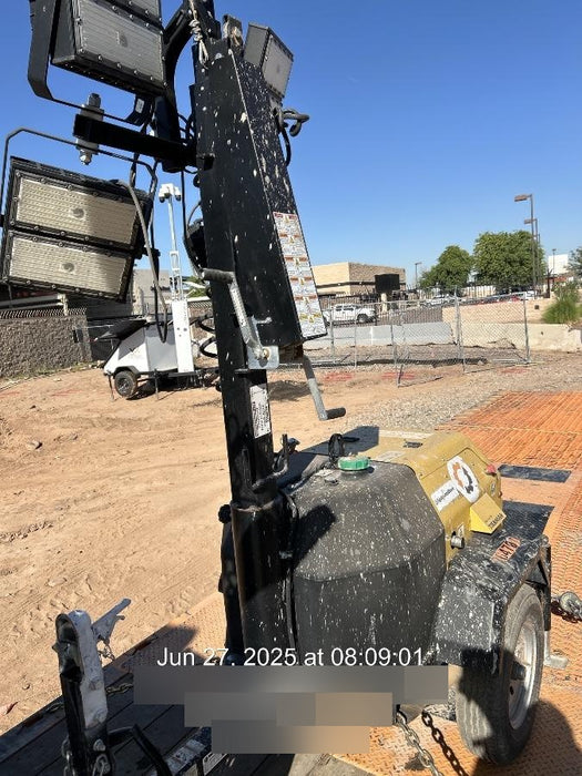 2022 Allmand NLV3GR (4) LED Light Fixture 350W, 23' Vertical Mast, 3kW Prime, Towable, ES Decals, T3