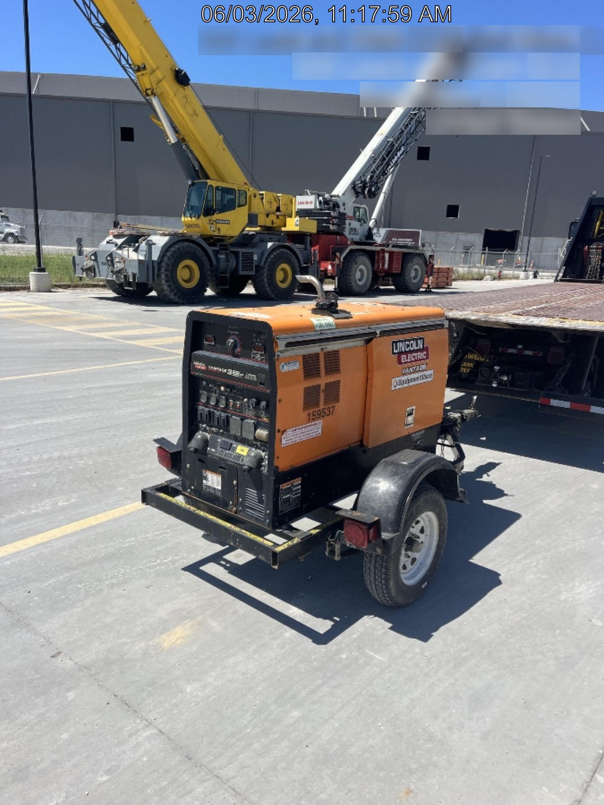 2021 Lincoln Electric Vantage 322 Vantage 322 Ready Pak 3 w/ Decals, ORANGE (includes trailer, cable rack, fender light kit) NO Telematics