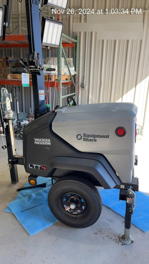 2024 Wacker Neuson LTT4 Diesel, Kohler KDW702, Deep Sea Controller, Auto Start, LED 320W, Bypass Outlet, T3