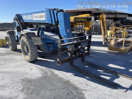 2019 Genie GTH-1056 Cab/Heat/AC, Solid RT Tires, LED Work Lights, Beacon 60" QA Carriage, 60" Forks