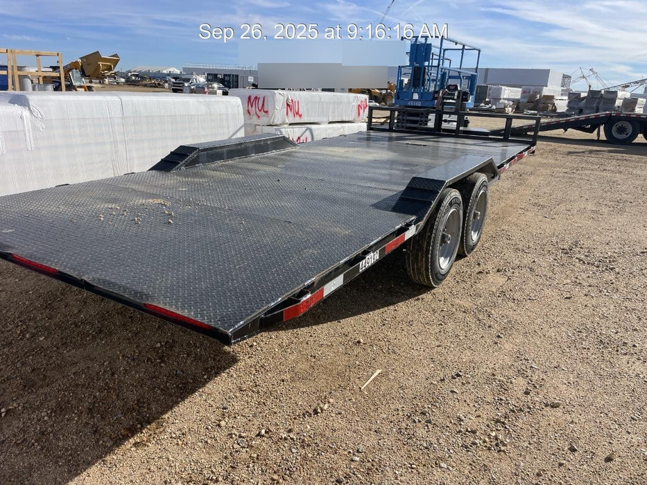 2025 TEXAS PRIDE TRAILERS 21' Lowboy Gravity Tilt Bed 14K Bumper Pull Trailer