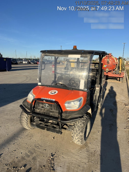 2022 Kubota RTV-X1140W-H Plastic Canopy, Windshield Acrylic Clear, LED Strobe Light, Wire Harness Kit, Back up Alarm