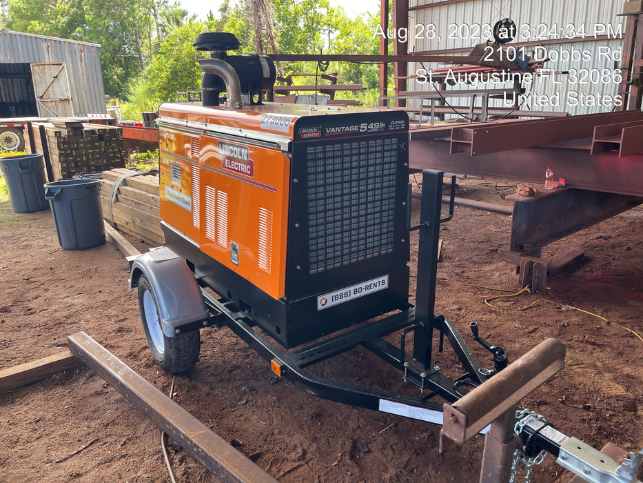 2022 Lincoln Electric Vantage 549X Crosslink Technology, Trailer Mounted, ES Decals, T3