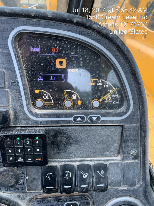 2019 JCB 510-56 74 HP w/CAB/HVAC, Beacon, Worklights, Aux Hydraulics, Solid Tires 72" Carriage/60" Forks