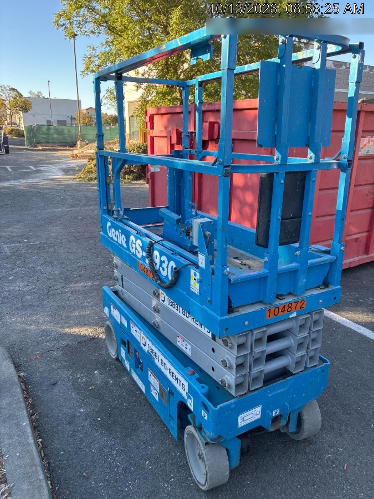 2020 Genie GS-1930 Solid Non Marking Tires, Beacon, Folding rails with half height swing gate, 800W Inverter
