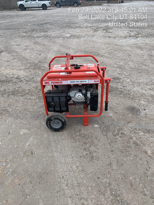 2020 Multiquip GA6HR Gen 6kW Honda GX340 GFCI Wheel Kit