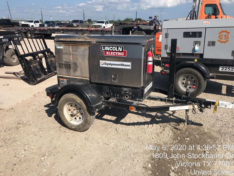 2019 Lincoln Electric Vantage 322 Ready-Pak 3, Two Wheel Trailer, Fender and Light Kit, Cable Rack