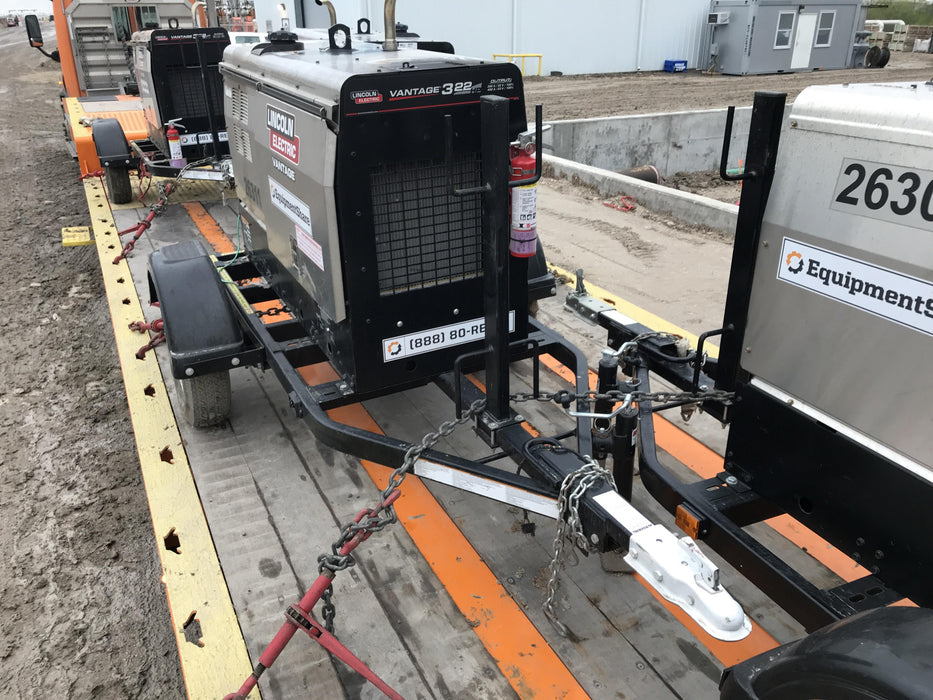 2019 Lincoln Electric Vantage 322 Lincoln Vantage 322 Welder w/Trailer, Light Kit, Cable Rack