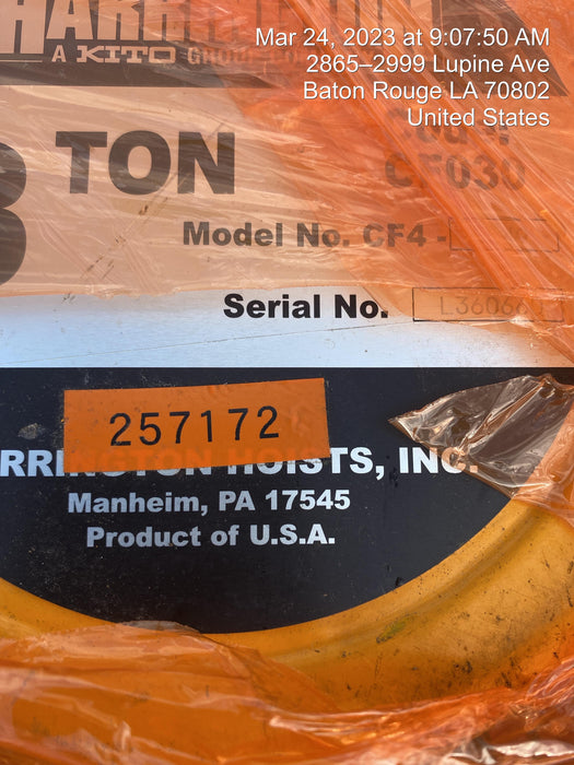 2022 HARRINGTON CF030-20