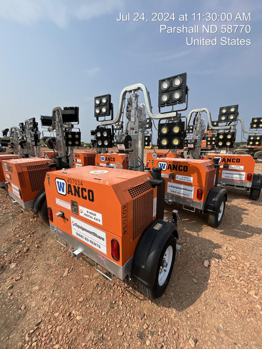 2024 Wanco WLTT-4MM4K Diesel, Deep Sea Controller, Shore Power Plug, Auto Start, (4) 350W LED Floodlights, 4kW Generator, 60 Gal Fuel Tank, 2" Ball, T3