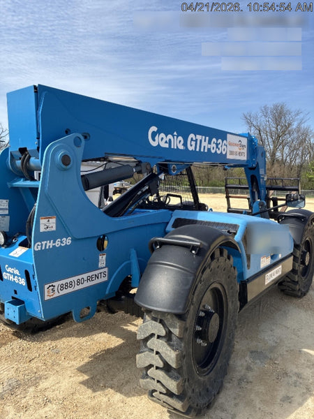 2018 Genie GTH-636 Genie GTH-636 w/Open ROPS, Solid Tires, Work Light/Beacon, 48" Carriage and Forks