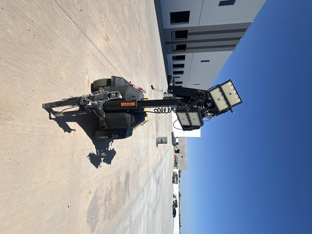 Allmand NLV3GR (4) LED Light Fixture 350W, 23' Vertical Mast, 3kW Prime, Towable, Deep Sea L401, Leveling Jacks, Yanmar T4F 5.8hp