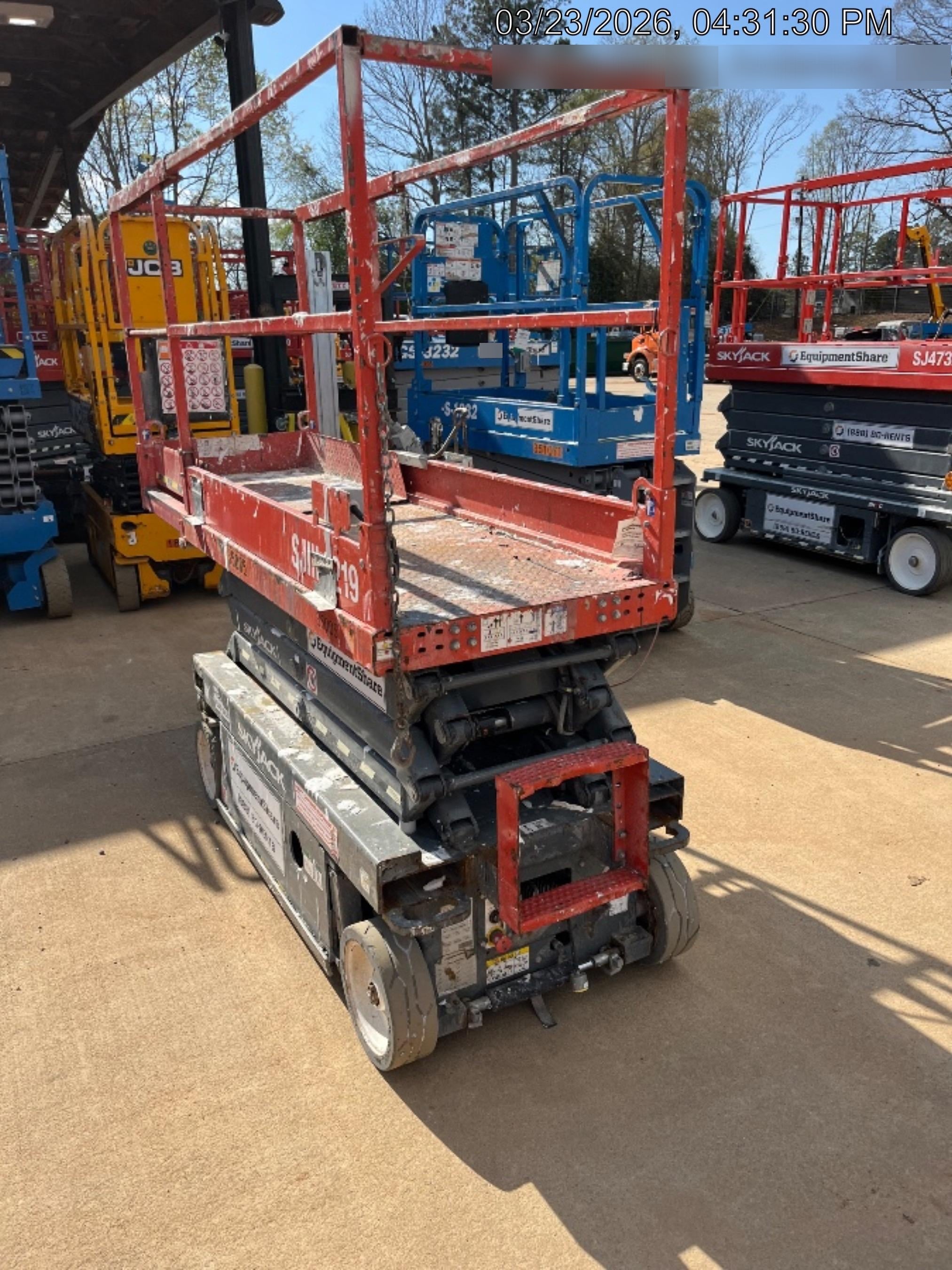 2019 Skyjack SJIII-3219 Standard Options, Trojan Batteries