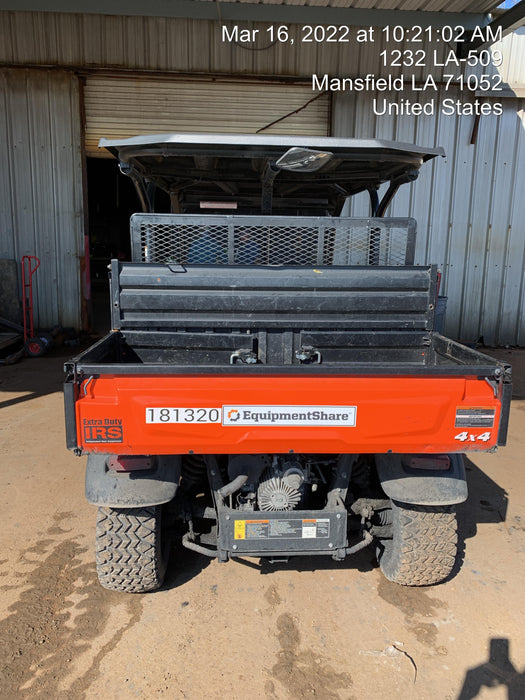 2021 Kubota RTV-X1140W-H Plastic Canopy, Windshield Acrylic Clear, LED Strobe Light, Wire Harness Kit, Back up Alarm