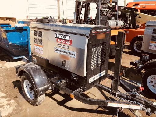 2019 Lincoln Electric Vantage 322 Welder Ready-Pak 3, Two wheel trailer, Fender and Light kit, Cable Rack