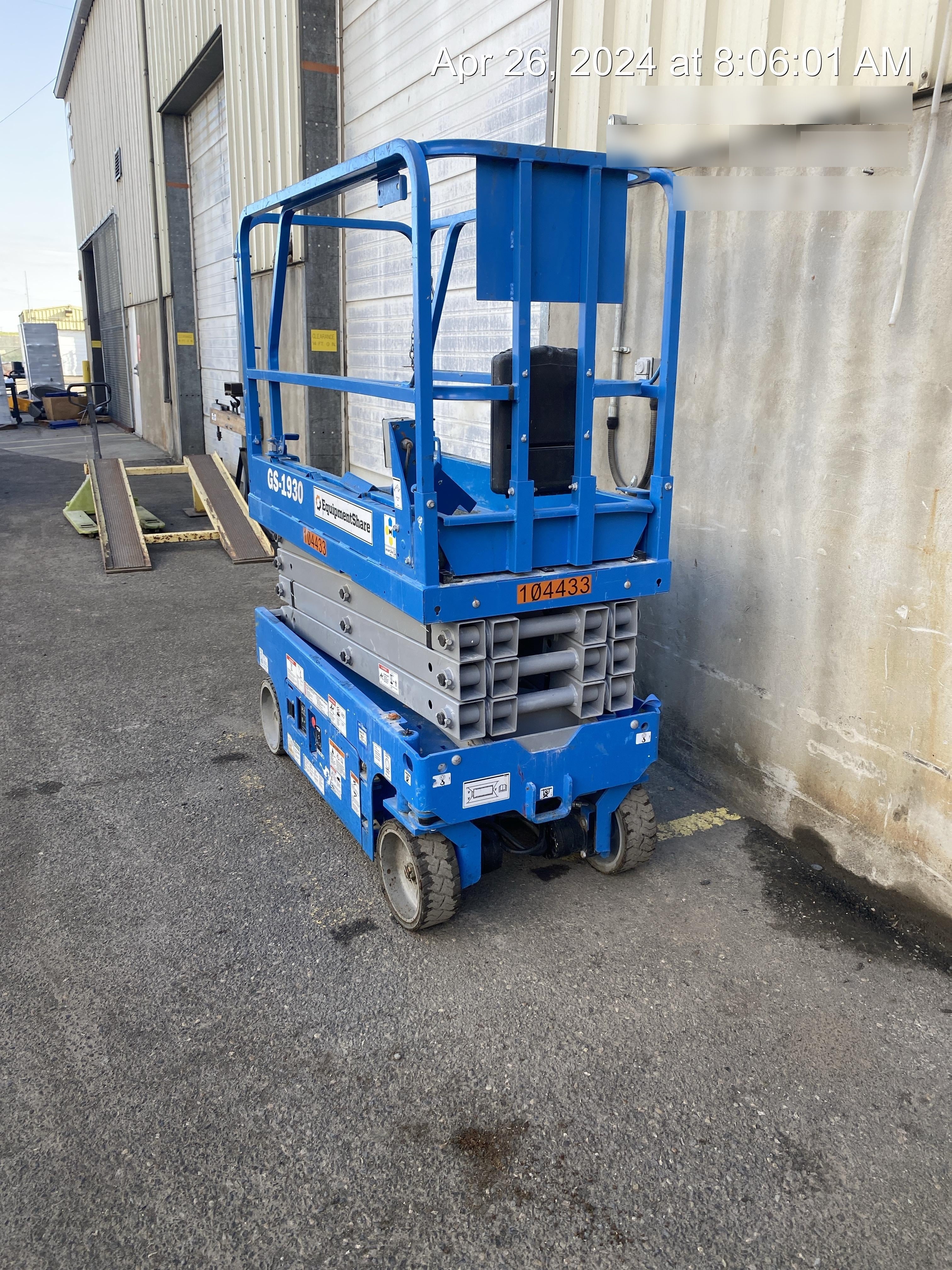 2020 Genie GS-1930 Standard Machine, 800W Inverter