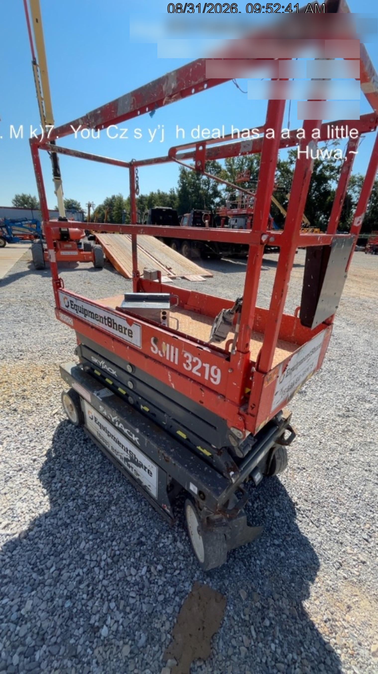 2019 Skyjack SJIII-3219 Skyjack SJIII3219 Standard w/Trojan Batteries