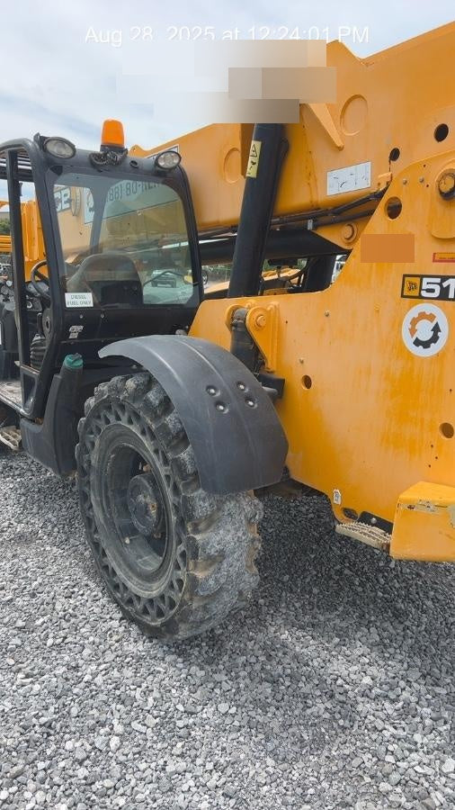 2019 JCB 510-56 Canopy, 74 HP, Solid Tires, STD Worklight, Beacon, Aux Hydraulics, Lifting Eye, Back up Alarm w/66" Carriage/60" Forks