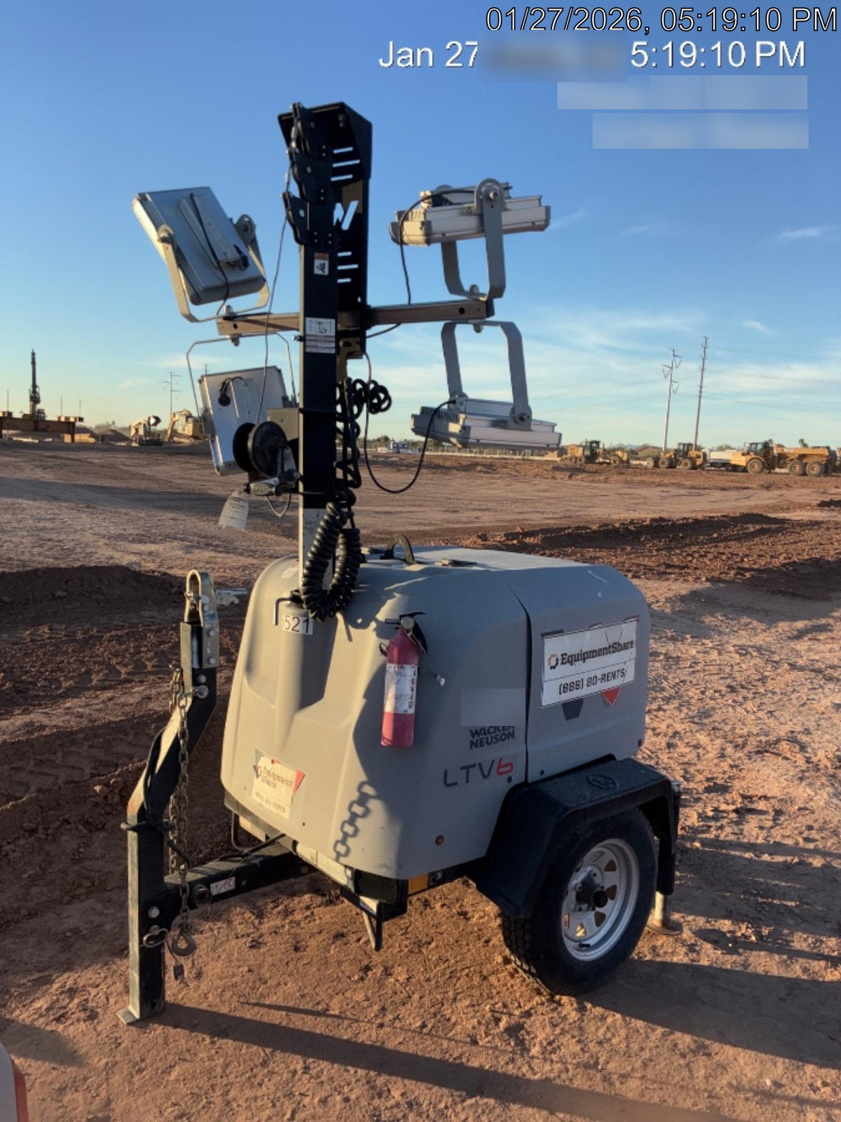 Wacker Neuson LTV6K LED Lighting 300W- Vertical Mast
