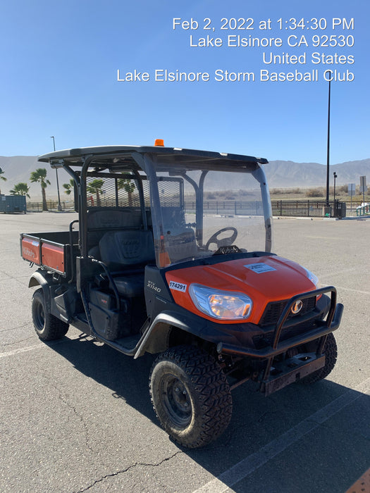 2021 Kubota RTV-X1140W-H Plastic Canopy, Windshield Acrylic Clear, LED Strobe Light, Wire Harness Kit, Back up Alarm