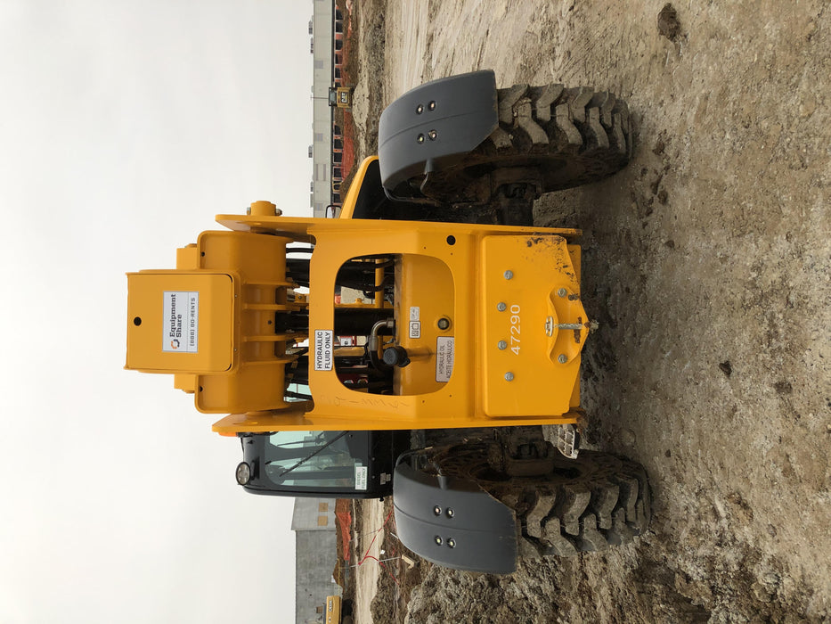 2019 JCB 509-42 Cab/Heat/Air, 74 HP, Solid Tires, STD Worklight, Beacon, Aux Hydraulics, Lifting Eye, Back up Alarm 66" Carriage/60" Forks