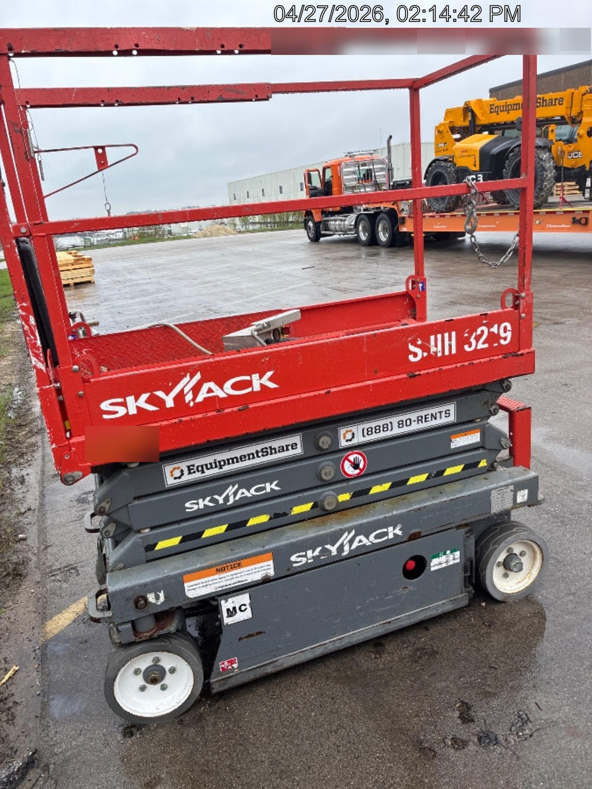 2016 Skyjack SJIII-3219 Standard Rental Specs