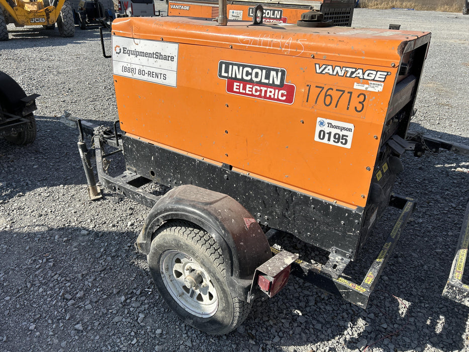 2021 Lincoln Electric Vantage 322 Vantage 322 Ready Pak 3 w/ Decals, ORANGE (includes trailer, cable rack, fender light kit) NO Telematics