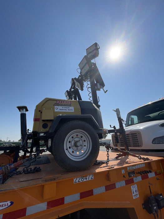 2022 Allmand NLV3GR (4) LED Light Fixture 350W, 23' Vertical Mast, 3kW Prime, Towable, ES Decals, T3