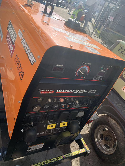 2021 Lincoln Electric Vantage 322 Vantage 322 Ready Pak 3 w/ Decals, ORANGE (includes trailer, cable rack, fender light kit) NO Telematics