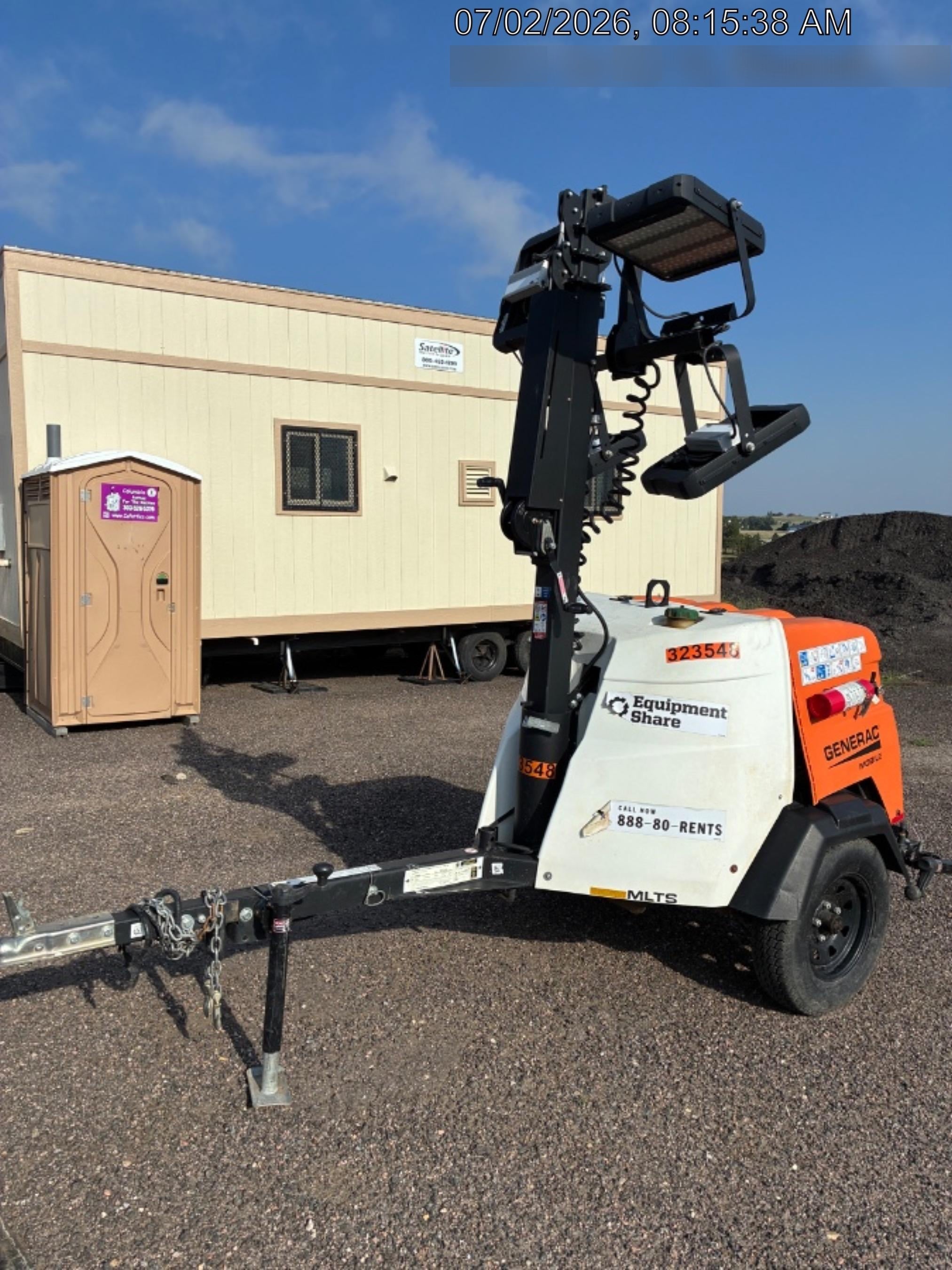 2023 Generac MLT2 Diesel, Flex Switch 120V Input, Powerzone Controller, (4) 320W LED Lights, 4kW Generator, 39.9 Gal Fuel Tank, 2" Ball, T3