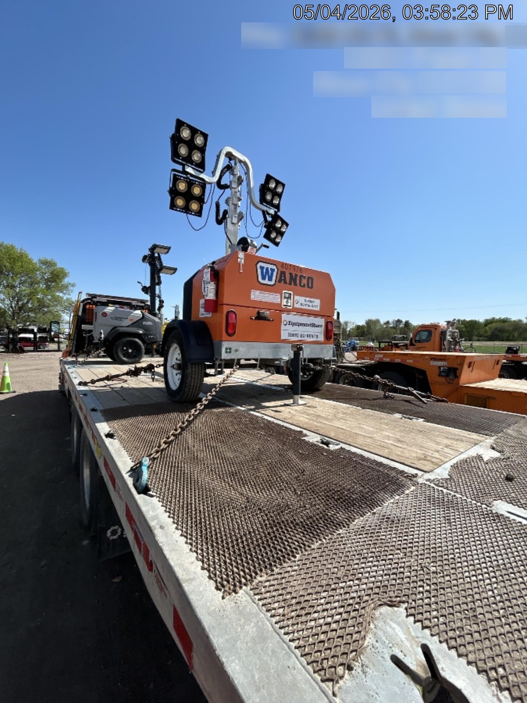 2024 Wanco WLTT-4MM4K Diesel, Deep Sea Controller, Shore Power Plug, Auto Start, (4) 350W LED Floodlights, 4kW Generator, 60 Gal Fuel Tank, 2" Ball, T3