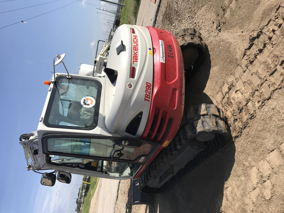 2019 Takeuchi TB290 Takeuchi TB290 Cab/Heat/AC w/Rubber Tracks, Auxiliary Hydraulics, Dozer Blade, Manual QC