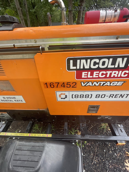 2021 Lincoln Electric Vantage 322 Vantage 322 Ready Pak 3 w/ Decals, ORANGE (includes trailer, cable rack, fender light kit) NO Telematics