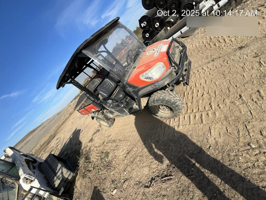 Kubota RTV-X1140W-H 4WD utility cart -LED strobe -Windshield tempered glass -Plastic canopy -Wire harness kit -Backup alarm