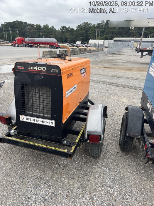 2022 Lincoln Electric LE400 Kubota V1505, Trlr, Cable Rack, Light Kit, ES Decals, T3