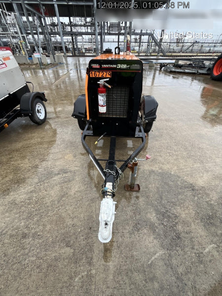 2021 Lincoln Electric Vantage 322 Vantage 322 Ready Pak 3 w/ Decals, ORANGE (includes trailer, cable rack, fender light kit) NO Telematics