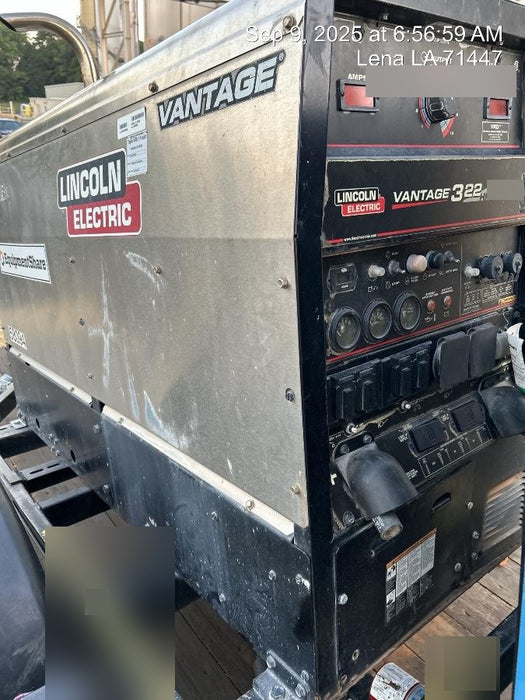 2019 Lincoln Electric Vantage 322 Welder Ready-Pak 3, Two wheel trailer, Fender and Light kit, Cable Rack