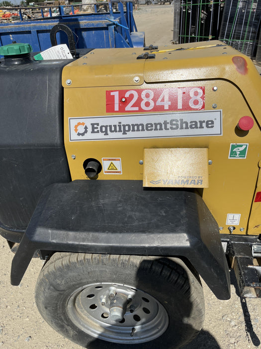 2021 Allmand NLV3GR (4) LED Light Fixture 350W, 23' Vertical Mast, 3kW Prime, Towable, Deep Sea L401, Leveling Jacks, Yanmar T4F 5.8hp