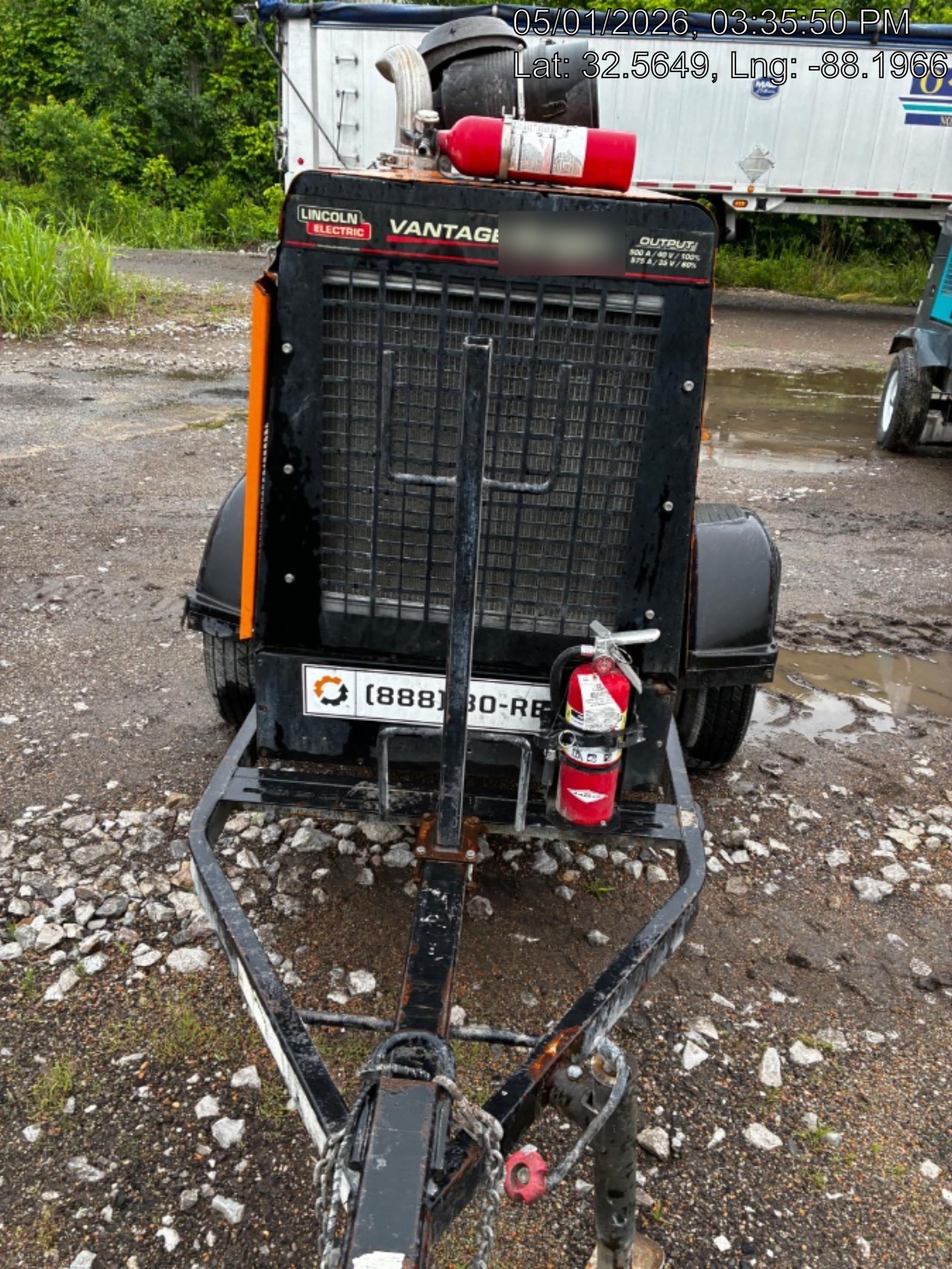 2021 Lincoln Electric Vantage 549X Ready Pak 3, ORANGE (includes trailer, cable rack, fender light kit)